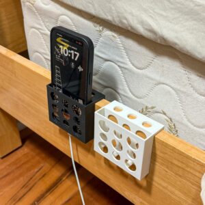 3D Printed Bed Frame Phone Holder: Universal Clip-On Nightstand Alternative