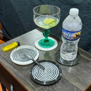 3-in-1 PETG Spiral Ashtray: Coaster Lid, Stash Box