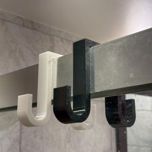 Custom Fit Shower Door Double Hook - Towel & Robe Hanger